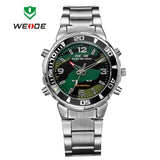 WEIDE Army Watch Men Quartz Military Sports Watches Luxury Brand Analog Digital LED Display 3ATM Waterproofed Wristwatch