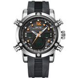 WEIDE Mens Watches LED Digital Military Watch Men Waterproof 3ATM Sport Quartz-watch Pu Strap Top Brand Luxury