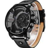 WEIDE Watches Men Military Quartz Sports Watch Luxury Brand Leather Strap Watch Wristwatch New Sale Hot Oversize Wristwatches