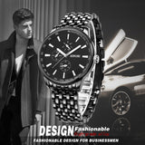 Watches Men Luxury Brand Full Steel Watch Business Quartz Wristwatch Male Waterproof Military Watches Gift Relojes