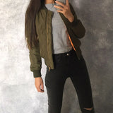 Winter Flight army green bomber jacket women jacket and women's coat clothes bomber ladies