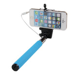 Wired Selfie Sticks Handheld Monopod Built-in Shutter Extendable +Mount Holder Photo For iPhone Samsung Smartphone Phones Camera
