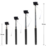 Wired Selfie Sticks Handheld Monopod Built-in Shutter Extendable +Mount Holder Photo For iPhone Samsung Smartphone Phones Camera
