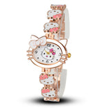 Women Bracelet Watch Hello Kitty Fashion Casual dress quartz wristwatch children relogio Original Female relojes hot sale clock
