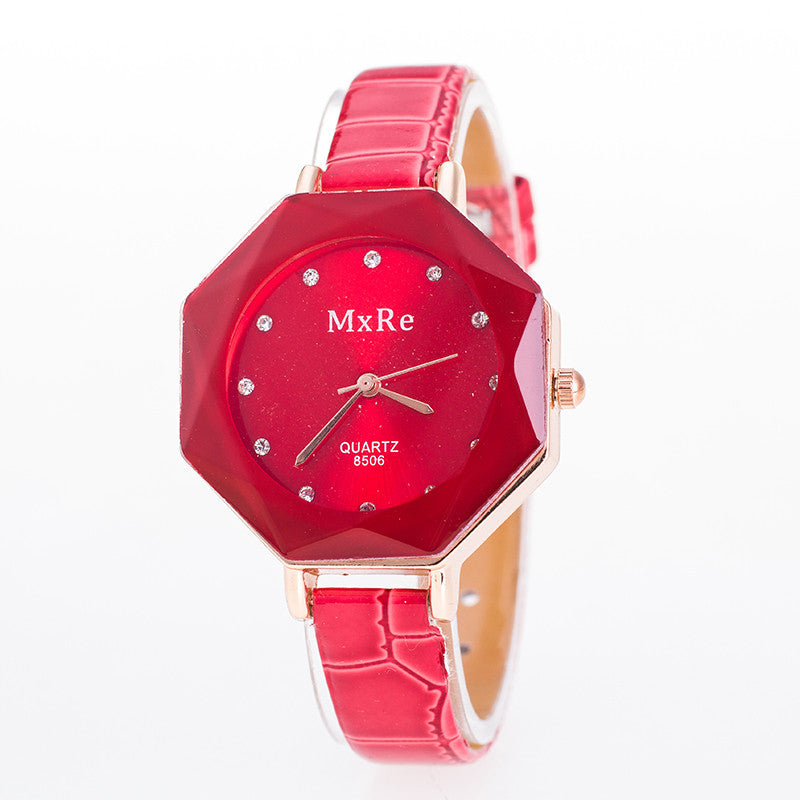 Women Brand Luxury Watches Relogios Feminino Big Rhinestone Irregular Shape Dress Watches ladies leather watches clock hours