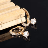 Women Crystal Earring Jewelry 18K Gold Plated Stud Earrings For Women Big Stud Earrings With Stars