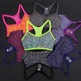 Women's Adjustable Spaghetti Straps Professional Sportes Bra ,Fast absorption Sweat Seamless Top Vest Padded Underwear