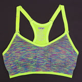 Women's Adjustable Spaghetti Straps Professional Sportes Bra ,Fast absorption Sweat Seamless Top Vest Padded Underwear