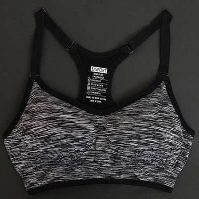 Women's Adjustable Spaghetti Straps Professional Sportes Bra ,Fast absorption Sweat Seamless Top Vest Padded Underwear