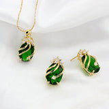Women's Crystal Jewelry Set BrAND 18K Gold Plated Sets Fashion Party Rhinestone Jewelry Set