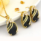 Women's Crystal Jewelry Set BrAND 18K Gold Plated Sets Fashion Party Rhinestone Jewelry Set