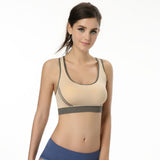 Women Padded Top Athletic Vest Gym Fitness Sports Bra Stretch Cotton Seamless