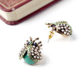 Women Personality Hiphop Style Ear Jewelry Asian Lady Beetle Earrings