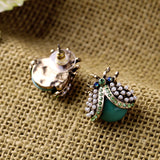 Women Personality Hiphop Style Ear Jewelry Asian Lady Beetle Earrings