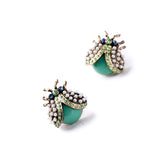 Women Personality Hiphop Style Ear Jewelry Asian Lady Beetle Earrings