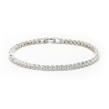 Women Tennis Bracelet Luxury Platinum Plated Round Clear CZ Tennis Bracelets & Bangles for Elegant Party Jewelry