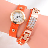 Women Wristwatch New Fashion Luxury Dress Watch Punk Style Golden Geniune Leather Wrap Quartz Watch Women Casual Watch