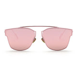 Women's Sunglasses Metal Frame Reflective Coating Mirror Flat Panel Lens Brand Designer Sun Glasses