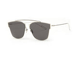 Women's Sunglasses Metal Frame Reflective Coating Mirror Flat Panel Lens Brand Designer Sun Glasses