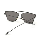 Women's Sunglasses Metal Frame Reflective Coating Mirror Flat Panel Lens Brand Designer Sun Glasses Oculos De Sol