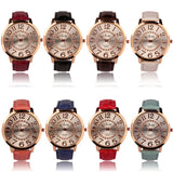 Womens Casual Wrist Watches Brand Luxury Leather Quartz Dress Watch Cheap Clock Women Royal Gold Crystal Retro Bracelet Watches