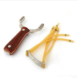 Wood Pattern Handle Hunting slingshot With slingshot rubber band sling shot For outdoor And Competetion