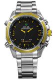 WEIDE Men Military Army Watch Analog LED Digital Stainless Steel Multifunction Quartz Sports Watch Men's Wristwatches