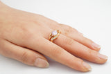 Elegant weeding Rings for women pink Cubic zirconia jewelry yellow gold filled sapphire synthetic ruby ring