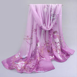 Feminino rushed cachecol skull of spring and autumn thin chiffon silk women summer sun scarves outdoors shawl