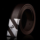 cinturones hombre brand belts for men ceinture high quality faux leather Metal buckle leather belt men