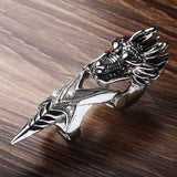dragon ring Vintage Men jewelry Cone joint Chinese Domineering Activities bicyclic finger stainless steel rings