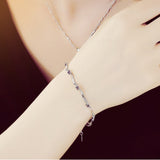 fashion crystal bracelet for women newest gift in jewelry vintage 925 sterling silver bracelet bangles fine jewerlry