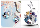 Fashion Brand 18K Gold Jewellery Rhinestone Crystal Jewelry Sets Butterfly Costume Jewelry Necklace Earrings Set for women
