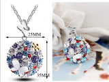 Fashion Brand 18K Gold Jewellery Rhinestone Crystal Jewelry Sets Butterfly Costume Jewelry Necklace Earrings Set for women