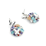Fashion Brand 18K Gold Jewellery Rhinestone Crystal Jewelry Sets Butterfly Costume Jewelry Necklace Earrings Set for women