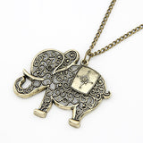 fashion cute Europe and the United States retro personality hollow out elephant Metal Necklace&Pendants For Women