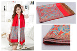India hot sale new air conditioning room warm winter women shawl chaddar pashmina national wind cashew spend