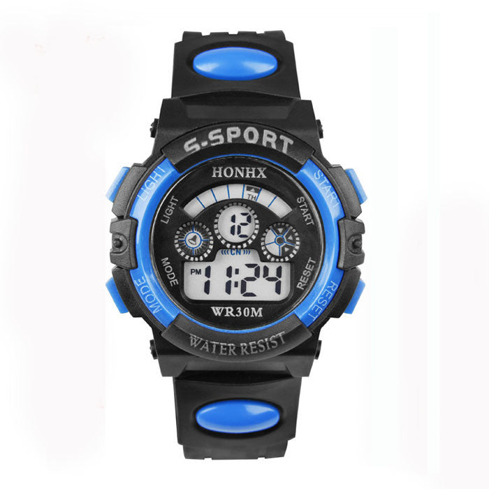 Hot Children Boy Digital LED Quartz Alarm Date Sports Wrist Watch