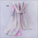 Hot wonderful flower long soft scarfs wrap shawl for elegant women han edition scarf scarves shawls