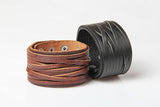 Leather bracelet high quality punk cowhide bracelet fashion jewelry 100% genuine leather handmade jewelry