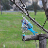 natural opal stone dreamcatcher keyring fashion silver boho jewelry feather keychain for women