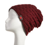 New reversible knitted winter female beanie hat women's warm hats women Chunky Baggy cap