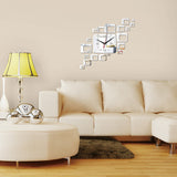 New arrival home decoration acrylic mirror wall clock safe modern design large digital quartz watch sticker