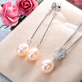 new fashion elegant 925 sterling silver jewelry set Grade AAAA freshwater pearl necklace&pendant/earrings for women 