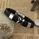 new fashion fine jewelry hot sale men's bracelets genuine leather bracelet vintage creative accessories