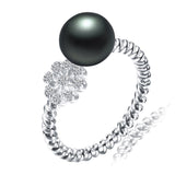 new fashion ring for women 8-9mm natural freshwater pearl jewelry 925 sterling silver paty ring white/pink/purple