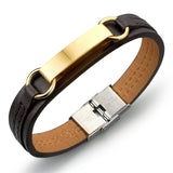 new fine fashion jewelry Genuine PU leather Gold Cross Men Classical bracelets Personality gifts creative accessories