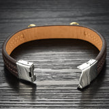 new fine fashion jewelry Genuine PU leather Gold Cross Men Classical bracelets Personality gifts creative accessories