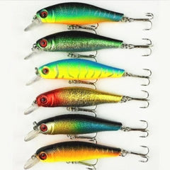 6 pcs/lot fishing lures fishing bait minnow bass lure fishing tackle 8.5CM/8.5G