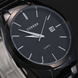 Luxury Brand Full Stainless Steel Analog Display Date Men's Quartz Watch Business Watch Men Watch